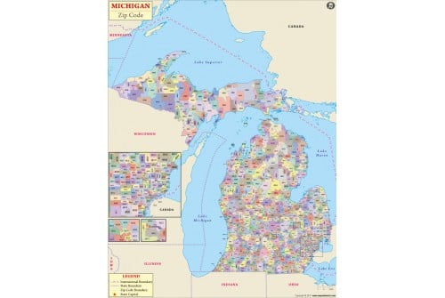 Michigan Zip Code Map