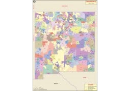 New Mexico Zip Codes Map - Digital File
