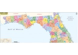 North Florida Zip Code Map - Digital File