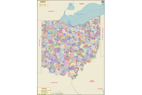 Ohio Zip Code Map
