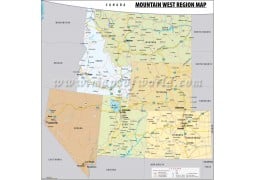 Mountain West Region Map - Digital File