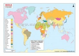 World Language Map - Digital File