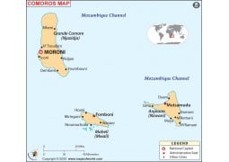 Comoros Political Map