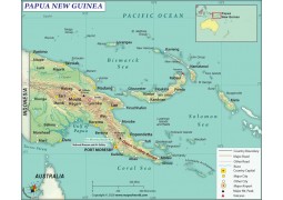 Papua New Guinea Map - Digital File