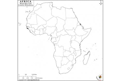 Africa Blank Map With Country Boundaries