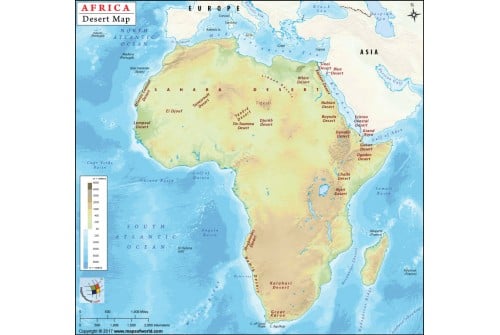 African Deserts Map