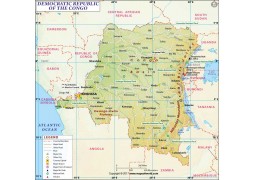 Democratic Republic of Congo Map - Digital File