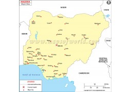 Nigeria Map with Cities