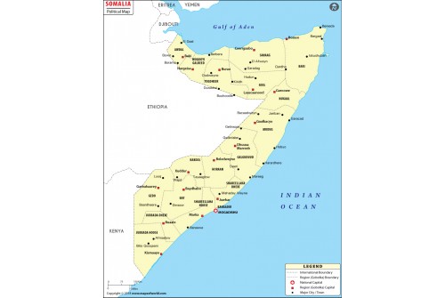 Political Map of Somalia