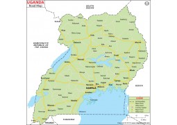 Uganda Road Map - Digital File