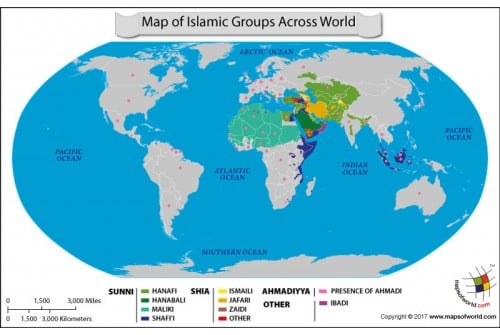 Map of Islamic Groups Across World