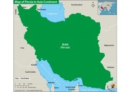 Map of Persia in Asia Continent - Digital File