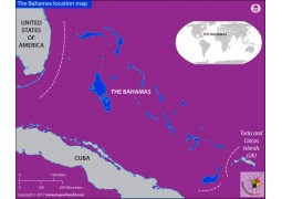 Bahamas Location Map - Digital File