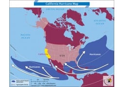 California Hurricane Map - Digital File