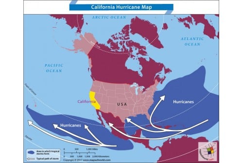 California Hurricane Map