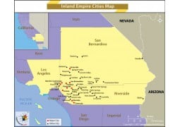 Inland Empire Cities Map - Digital File