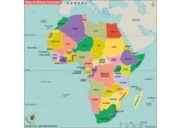 Map of African Countries - Digital File