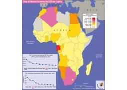 Map of African Countries By GDP Per Capita - Digital File