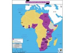 Map of British Colonies In Africa - Digital File