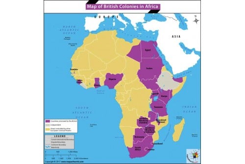 Map of British Colonies In Africa
