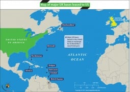 Map of Major UK Bases Leased to US - Digital File