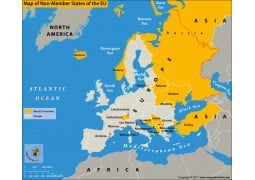 Map of Non Member States of The Europe - Digital File