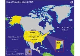 Map of Smallest State In USA - Digital File