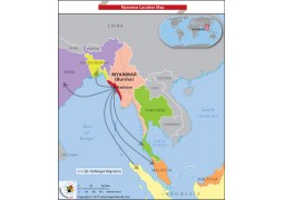 Myanmar Location Map - Digital File
