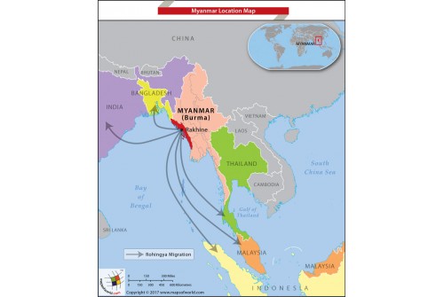 Myanmar Location Map