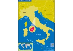 San Marino Location Map - Digital File