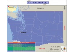 Washington State and Gun Laws Map - Digital File