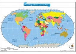 World Map Without Country Names - Digital File
