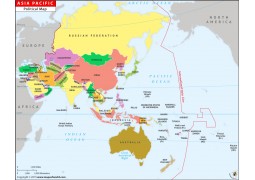 Asia Pacific Map - Digital File