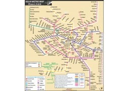 Delhi Metro Network Map - Digital File