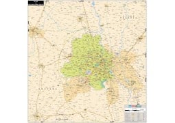 New Delhi and Neighboring Areas Map - Digital File