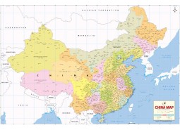 China Political Map with Cities