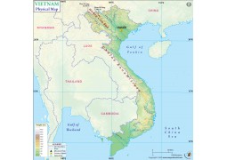 Vietnam Physical Map - Digital File