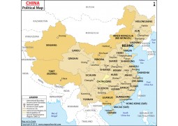 China Political Map - Digital File