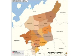 Komi Republic Map - Digital File