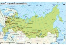 Russia Major Railway Network Map - Digital File