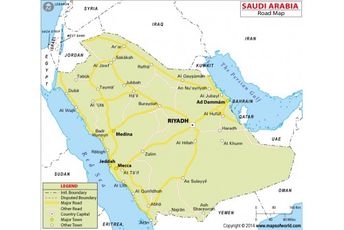 Saudi Arabia Road Map