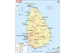 Sri Lanka Road Map - Digital File