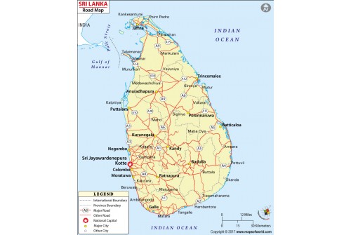 Sri Lanka Road Map