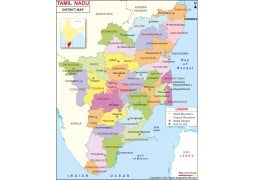 Tamil Nadu District Map - Digital File