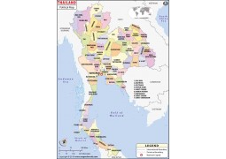 Thailand Political Map - Digital File
