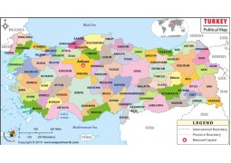 Turkey Political Map - Digital File