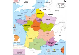 France Regions map - Digital File