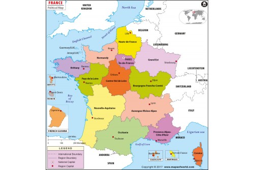 France Regions map