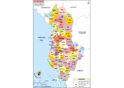 Albania Political Map - Digital File