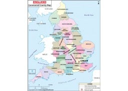 Political Map of England - Digital File
